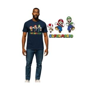 Nintendo Super Mario Navy Blue T-Shirt